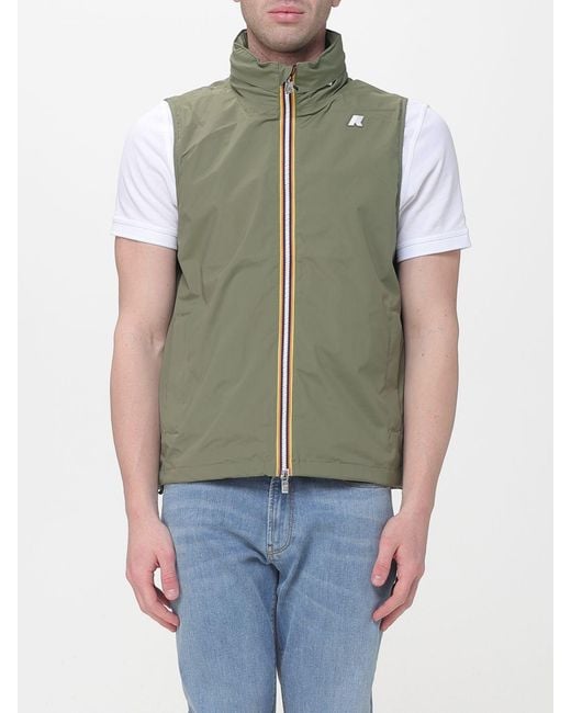 K-Way Green Nylon Vest for men