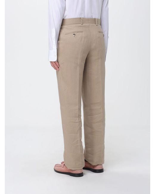 Agnona Maßgeschneiderte Hose Aus Leinenmischung in Natural für Herren
