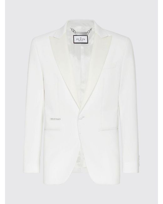 Philipp Plein Gray Wool Single-Breasted Blazer for men