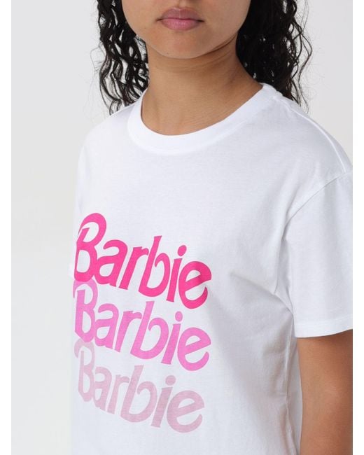 T-shirt Barbie in cotone di Mc2 Saint Barth in White