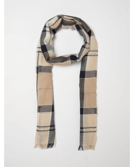 Barbour Natural Verona Check Merino Wool Scarf