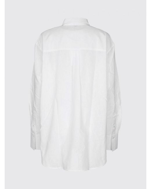 Totême  White Linen Blend Shirt