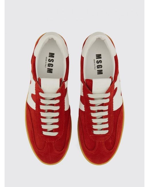 MSGM Red Low-Top Sneaker