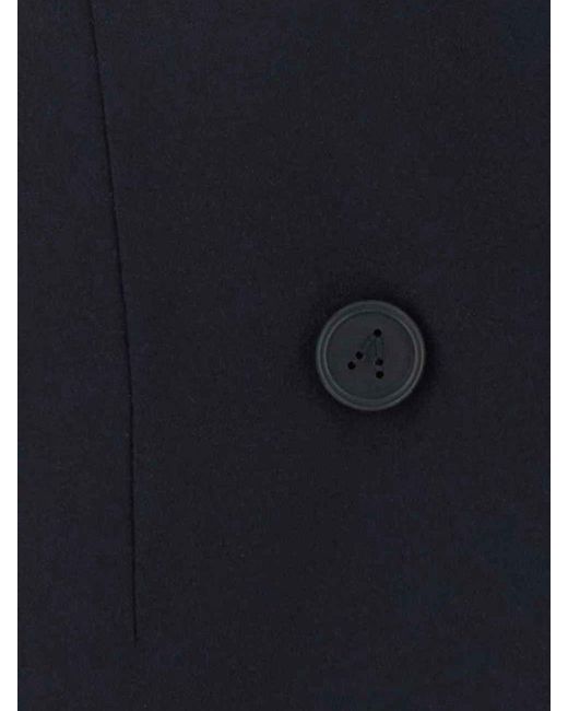Giorgio Armani Blue Slim Fit V-Neck Virgin Wool Tailored Waistcoat