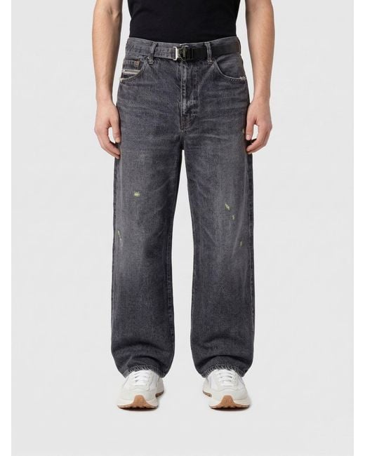 Sacai Black Wide Leg Denim Jeans for men