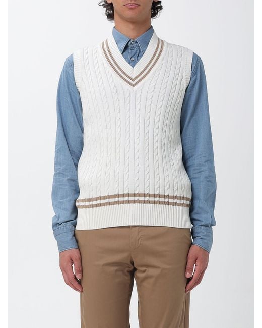 Drumohr Blue Knitted Vest for men