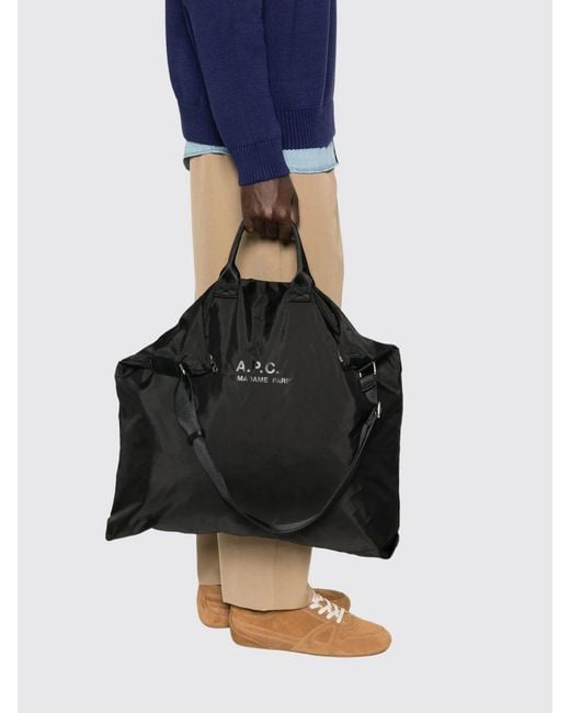 Borsa Tote Backstage di A.P.C. in Black da Uomo