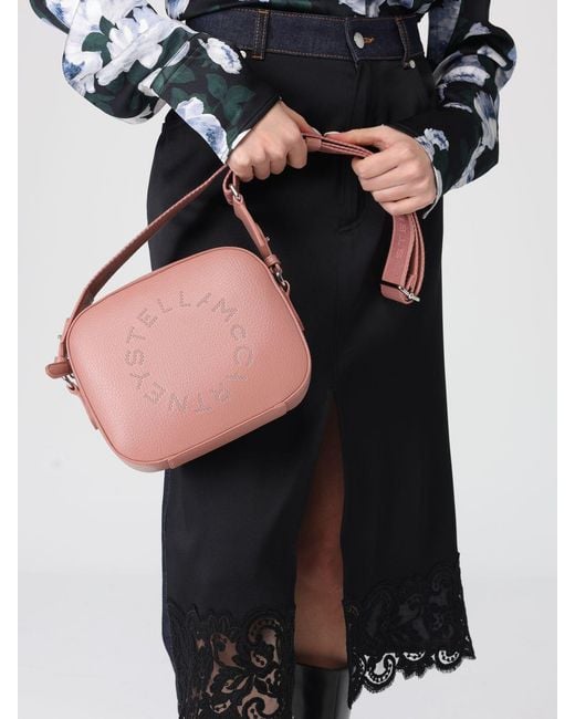 Stella McCartney Pink Grained Faux Leather Camera Bag