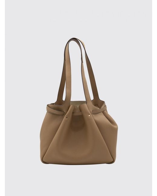 Tory Burch Natural Romy Hammered Leather Bag