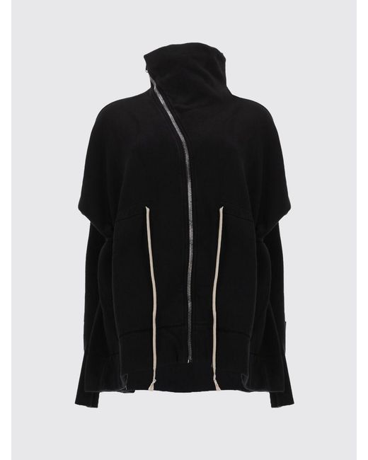 Rick Owens Black Cotton Sweatshirt