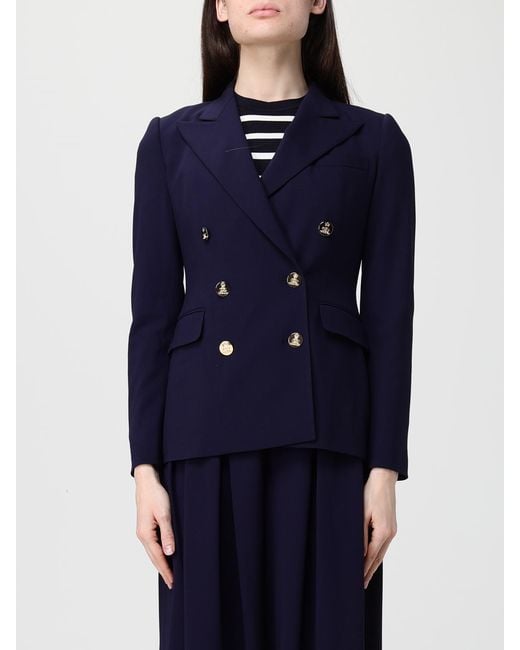 Ralph Lauren Blue Wool Double-Breasted Blazer