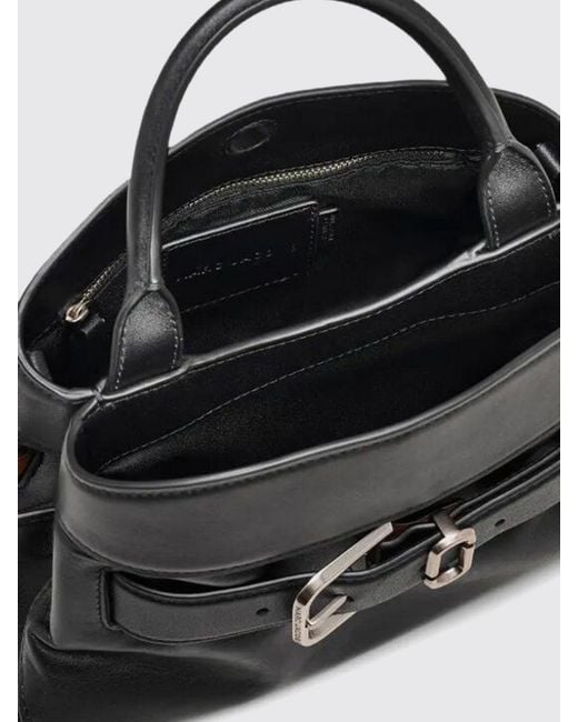 Marc Jacobs Black The Small Tote Bag Leather Handbag With Double J Logo