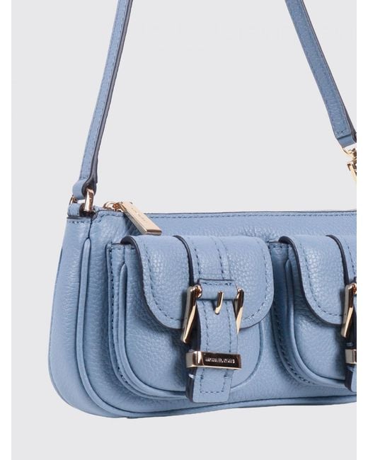 Sac Zoe En Cuir Grainé Michael Kors en coloris Blue