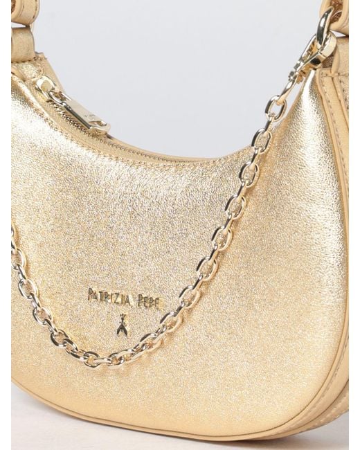 Patrizia Pepe White Laminated Leather Bag