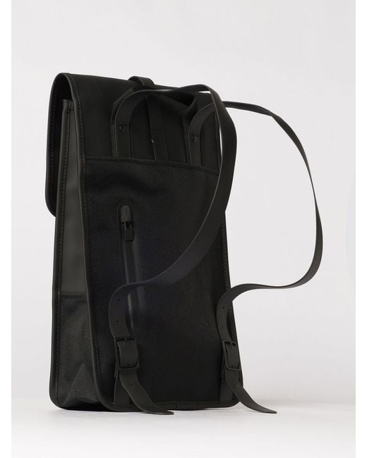 Rains Black Puffed Mini Backpack for men