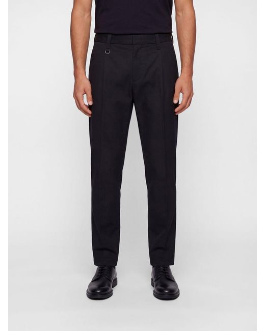 Yohji Yamamoto Black Cotton Blend Slim Fit Trousers for men