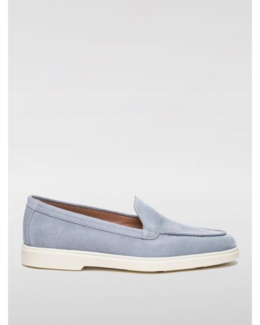 Santoni White Loafers