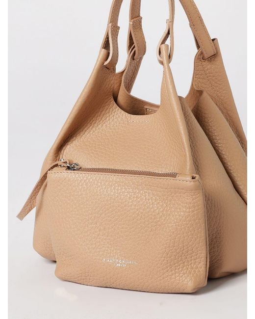 Gianni Chiarini Natural Dua Hammered Leather Bag