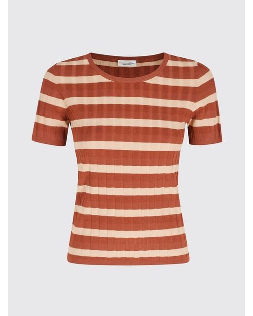 Roberto Collina Natural Striped Viscose Knit Sweater