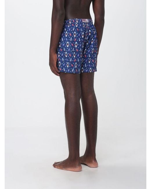 Mc2 Saint Barth Blue Printed Boxer Swim Trunks for men