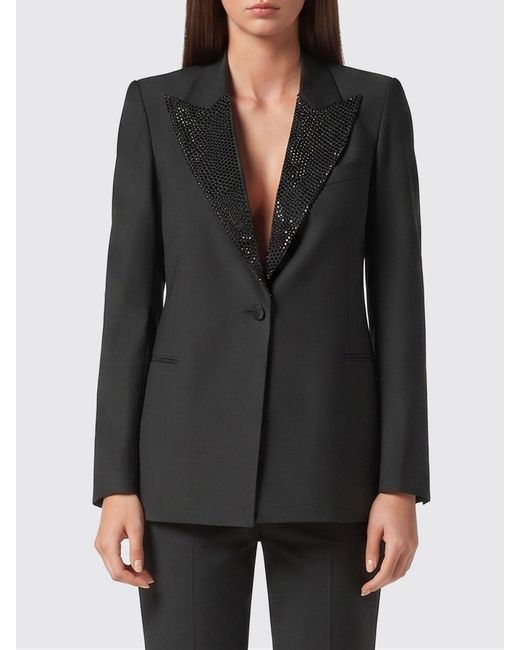 Philipp Plein Black Wool Single Breasted Blazer