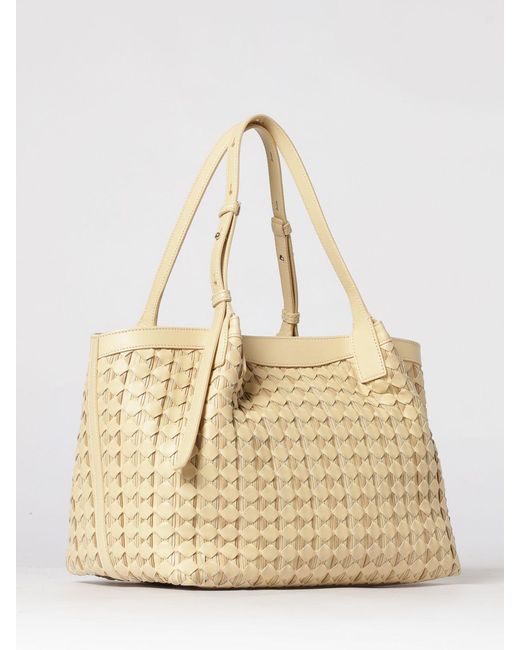 Serapian Natural Secret Mosaico Tasche Aus Geflochtenem Leder
