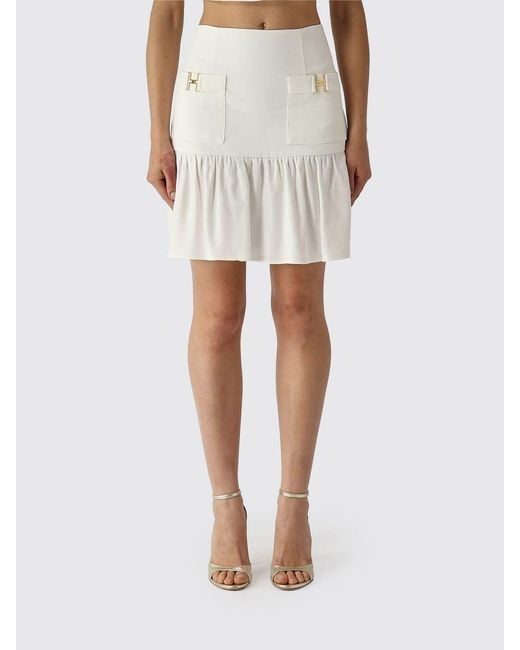 Elisabetta Franchi White Mini Skirt