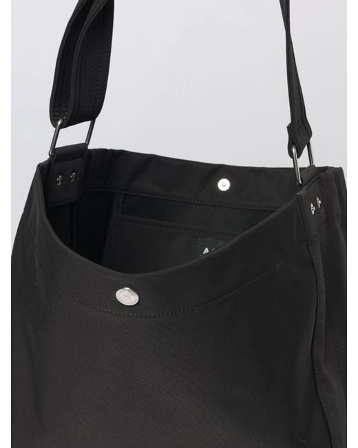 A.P.C. Black Journal Canvas Bag for men