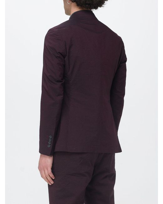 Antonio Marras Purple Pinstriped Cotton Double-Breasted Blazer for men