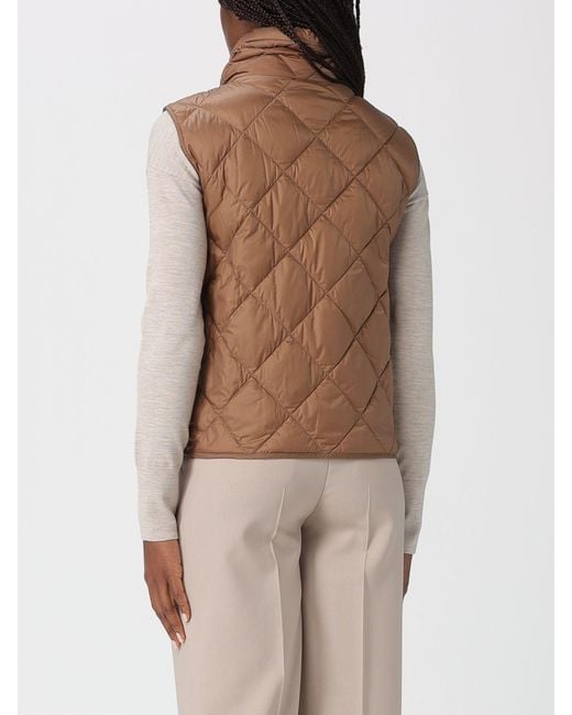 Max Mara Brown Water-Repellent Quilted Padded Vest