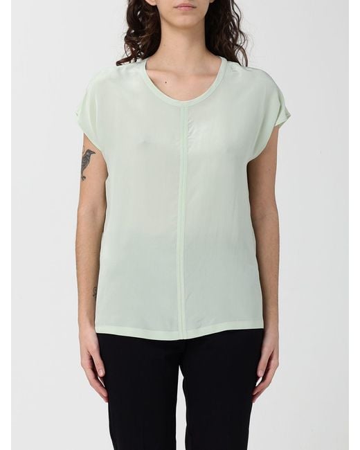 Pinko White Crêpe Blouse