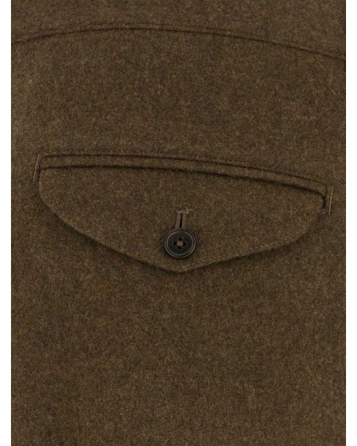 Jil Sander Brown Slim Fit Tailored Trousers for men