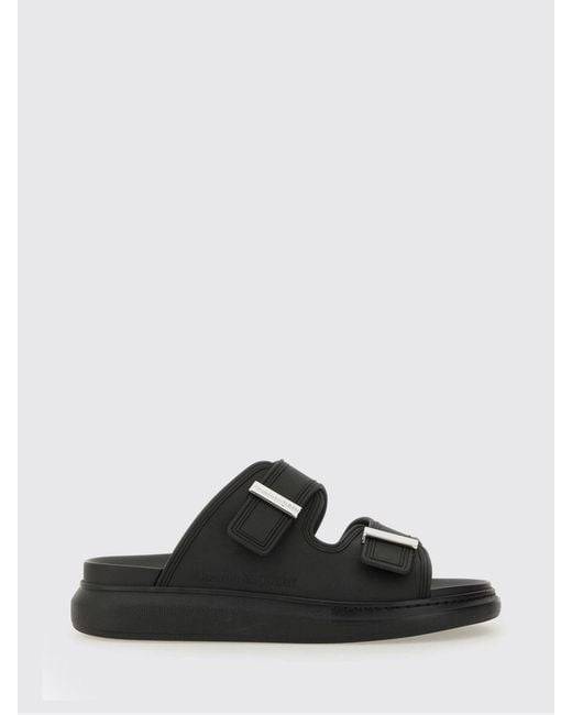 McQueen Black Hyrid Rubber Sandal for men