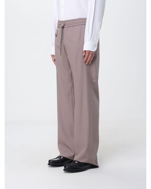 Dolce & Gabbana Purple Dolce &Amp Gabbana Wool Drawstring Trousers for men
