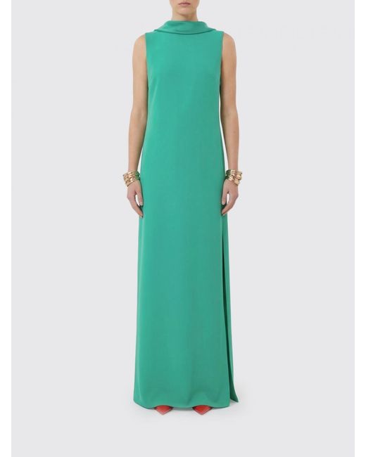 Max Mara Green Long Polyester Dress