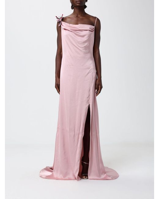 Blumarine Pink Stretch Viscose Dress