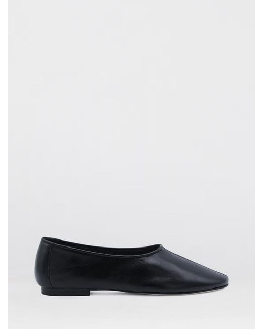 By Far White Prudence Leather Ballerinas