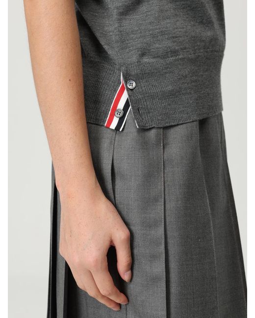 Thom Browne Gray Virgin Wool Polo Shirt