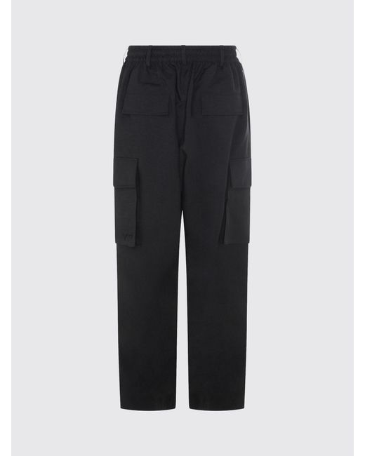Y-3 Black Recycled Technical Fabric Cargo Trousers for men