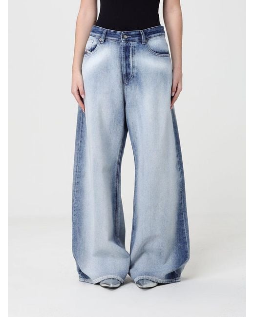 DIESEL Blue D-Sire Wide-Leg Denim Jeans