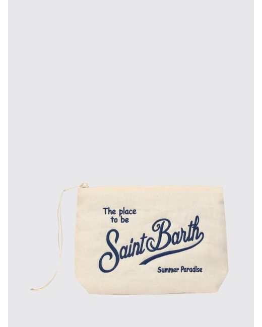 Mc2 Saint Barth White Aline Linen Pochette