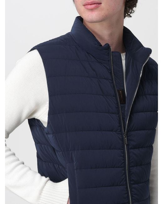 Moorer Blue Calaf-Os Padded And Quilted Down Jacket for men