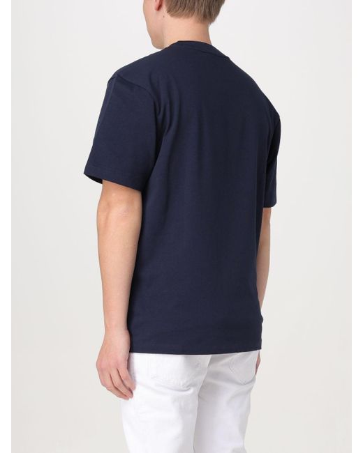 T-shirt in cotone con logo di HUGO in Blue da Uomo