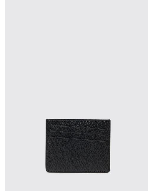Maison Margiela White Four Stitches Grained Leather Card Holder for men