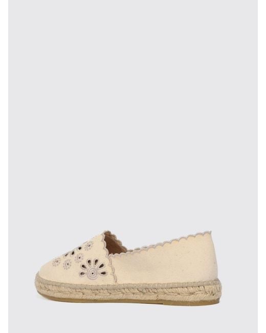 Mc2 Saint Barth Natural Cotton Canvas And Sangallo Espadrilles