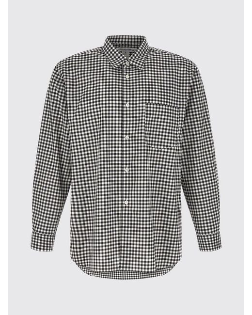Comme des Garçons Gray Vichy Check Cotton Relaxed Fit Shirt for men