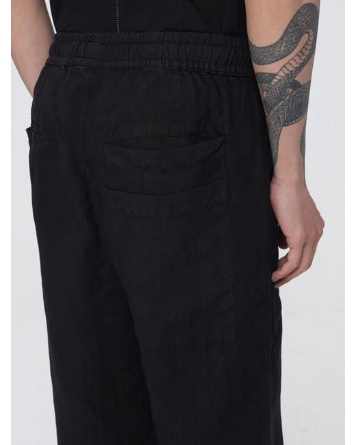 Thom Krom Black Linen Drawstring Pants for men