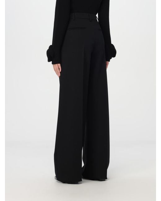 Valentino Black High-Waisted Wool Trousers