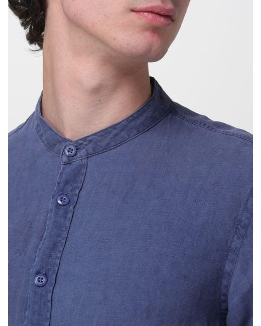 Blauer Blue Linen Casual Shirt for men