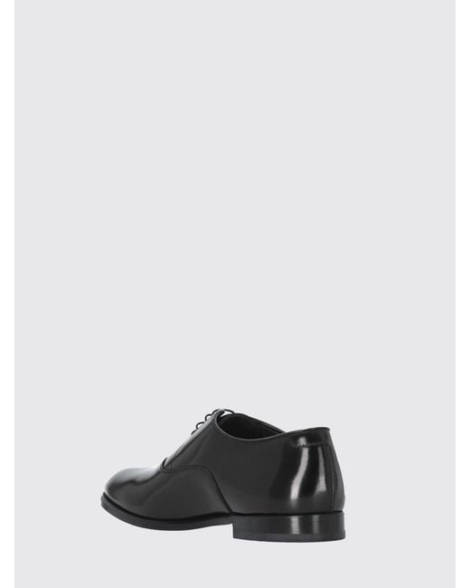 Doucal's White Brushed Leather Oxford Shoes for men